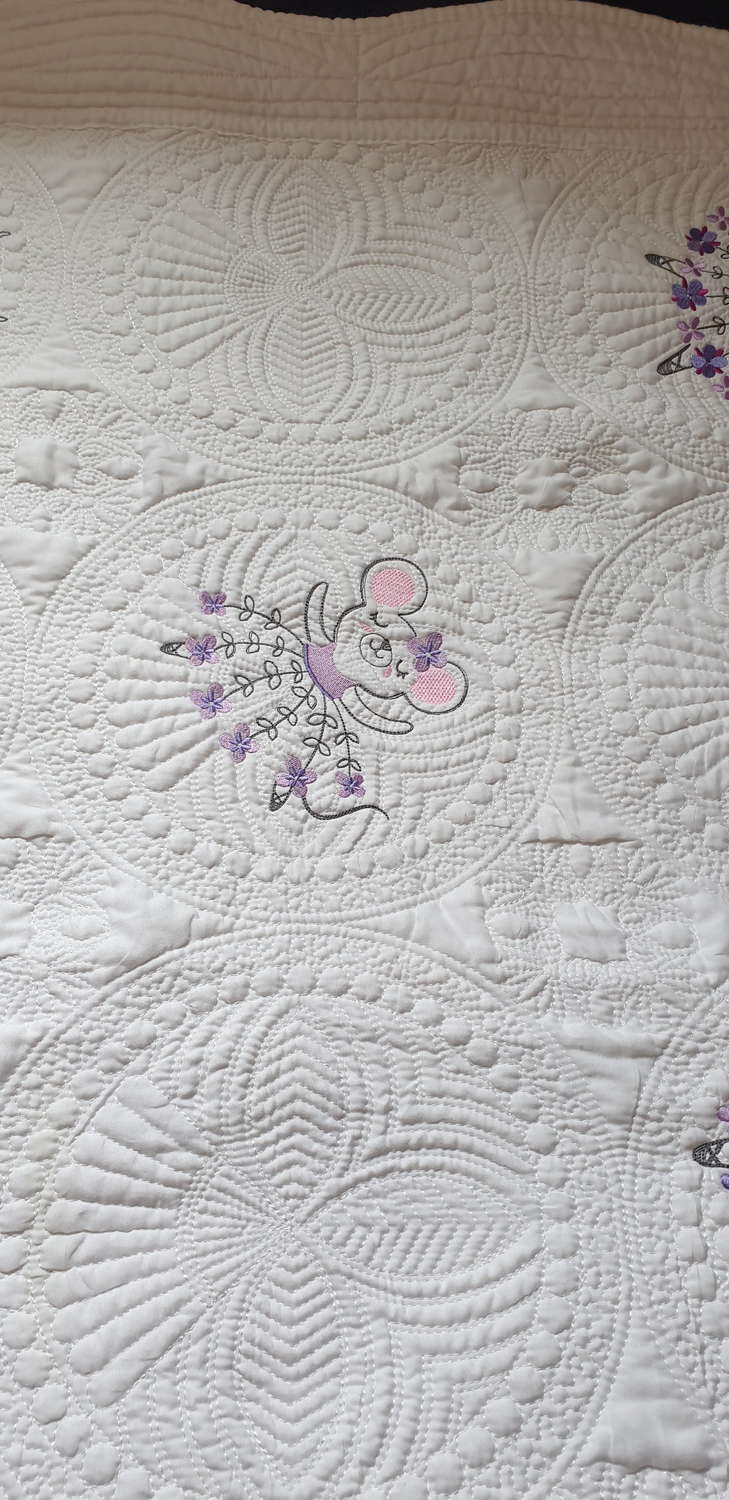 Embroidered quilt, ballet animals