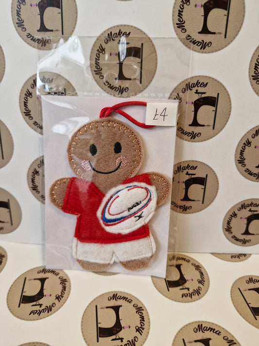 Wales rugby gingerbread decoration